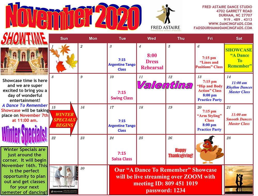 Durham Dance Studio Calendar & Events Fred Astaire Dance Studio