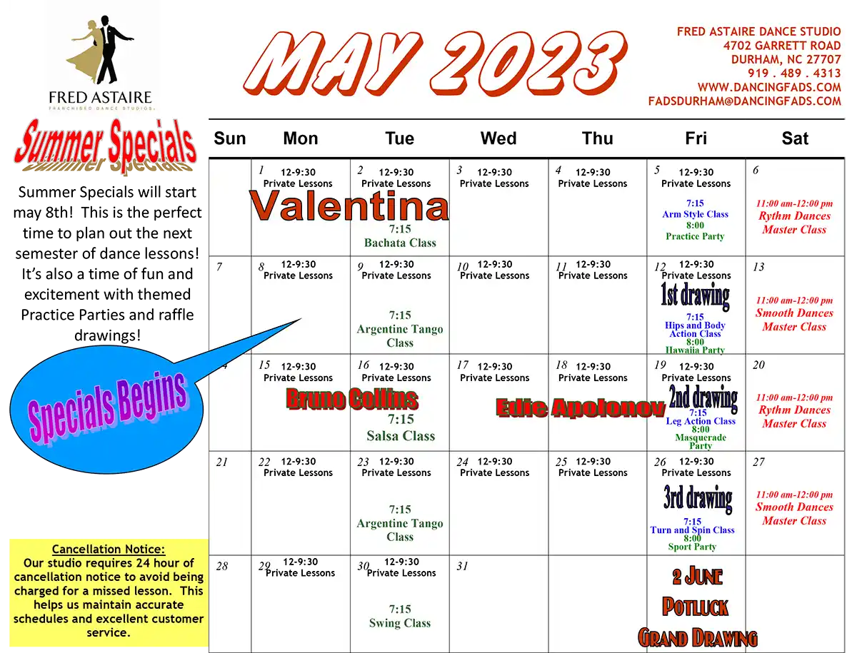 Durham Dance Calendar May 2023